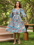 Printed Fit & Flared Midi Ethnic Dresses